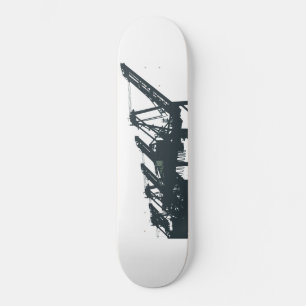 San Pedro Harbor Cranes Skateboard Deck