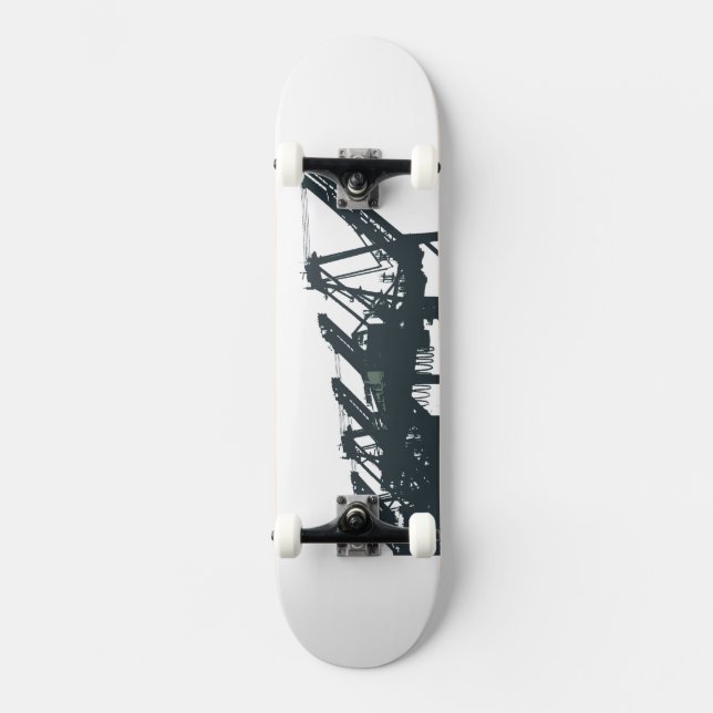San Pedro Harbor Cranes Skateboard Deck (Front)