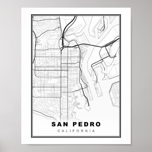 San Pedro Map Poster