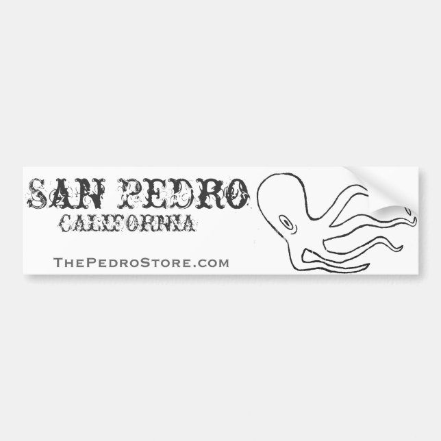 San Pedro Octopus Bumper Sticker (Front)
