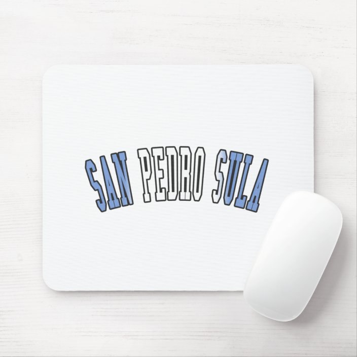 San Pedro Sula in Honduras National Flag Colors Mouse Pad