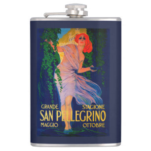San Pellegrino Vintage PosterEurope Hip Flask