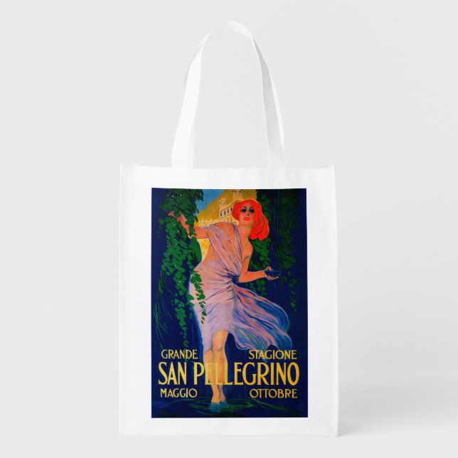 San Pellegrino Vintage PosterEurope Reusable Grocery Bag (Front)