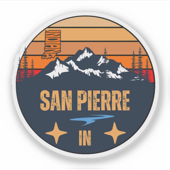 San Pierre, Indiana Sticker (Front)