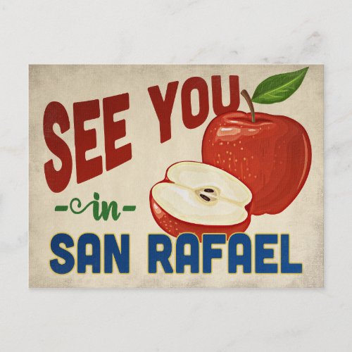 San Rafael California Apple _ Vintage Travel Postcard
