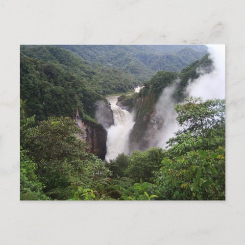 San Rafael Falls Coca River Ecuador Postcard