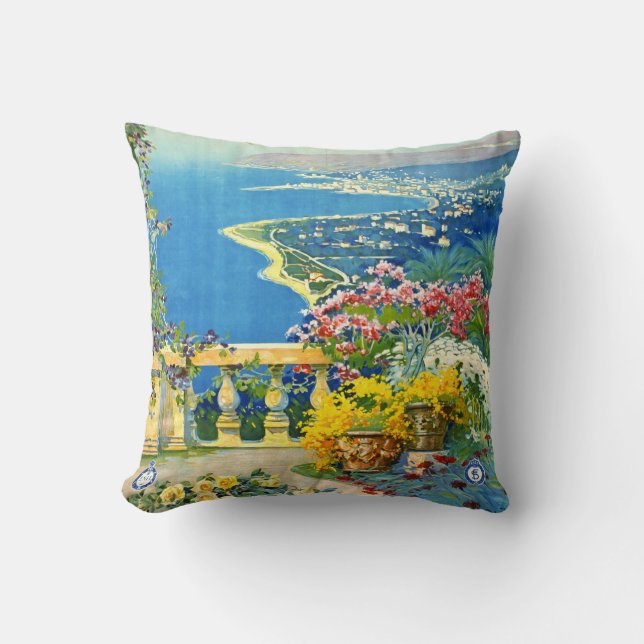 San Remo Italy 1920 Throw Pillow (Front)