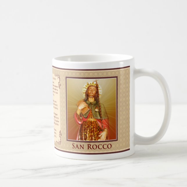San Rocco - Italian - preghiera tazza Coffee Mug (Right)