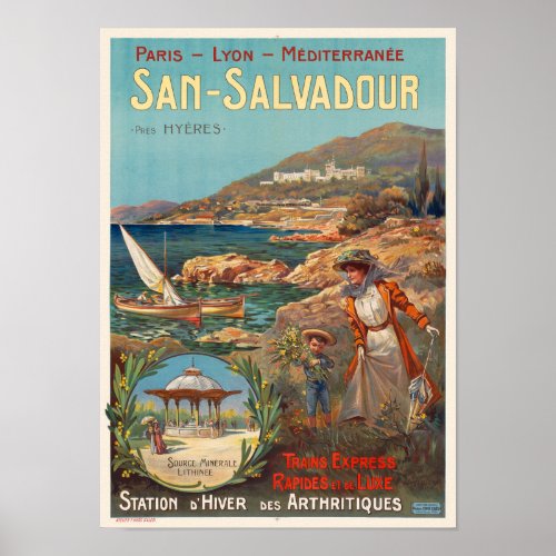 San Salvadour France Vintage Poster 1920