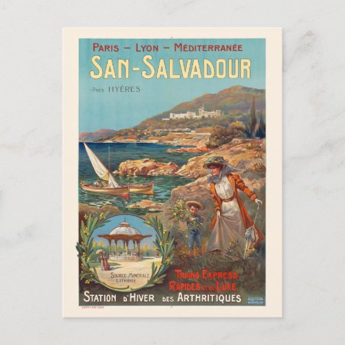 San Salvadour France Vintage Poster 1920 Postcard