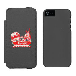 San Salvario Fassona Burger - Retro 30s Cartoon iPhone SE/5/5s Wallet Case