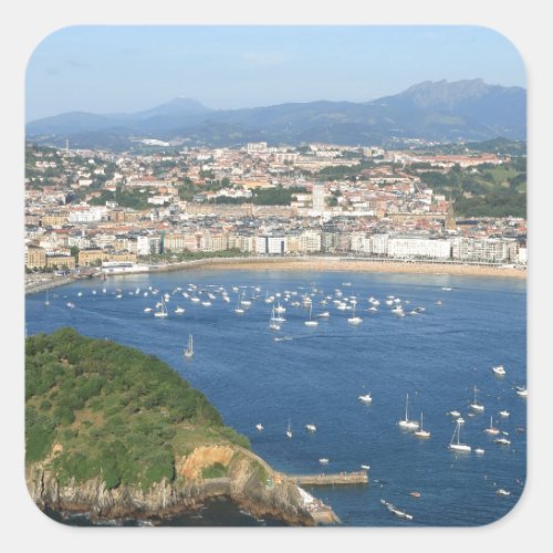 San Sebastian Basque Country Spain scenic view Square Sticker