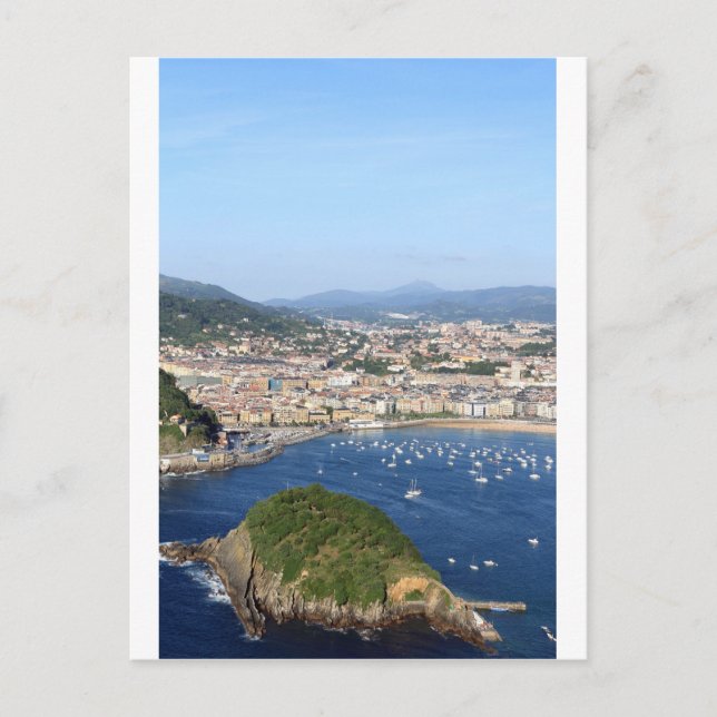 San Sebastian beautiful scenic coastline Postcard (Front)