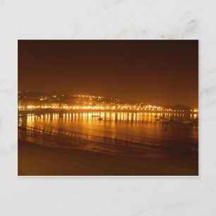 San Sebastian Night Lights Postcard