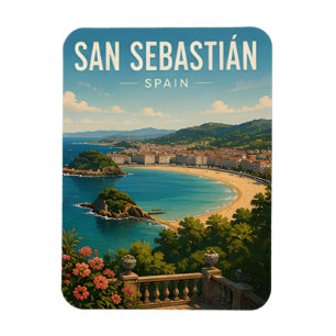 San Sebastian Spain Basque Coast And Food Travel Magnet
