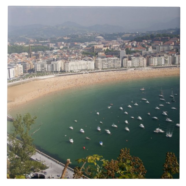San Sebastian, Spain. The Basque city of San Ceramic Tile (Front)