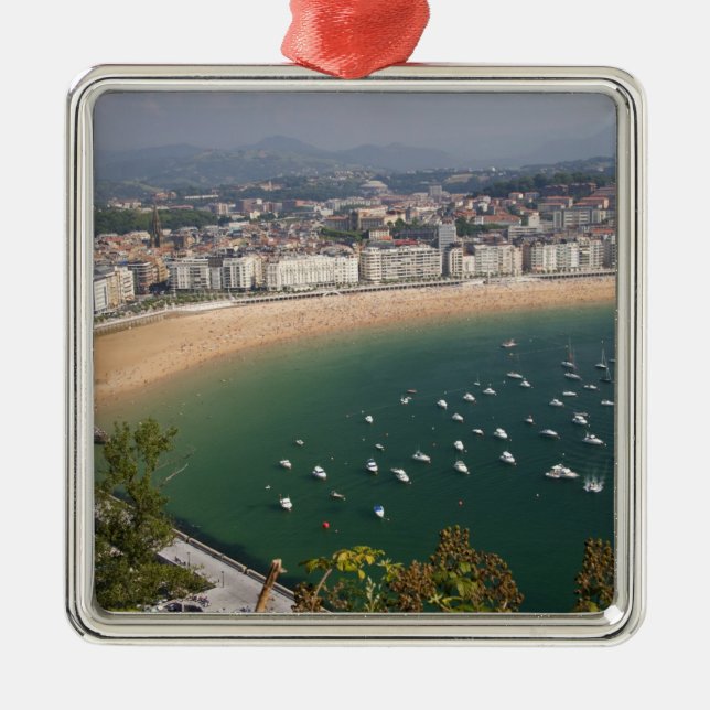 San Sebastian, Spain. The Basque city of San Metal Ornament (Front)