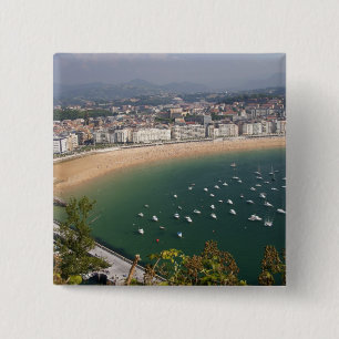 San Sebastian, Spain. The Basque city of San Pinback Button