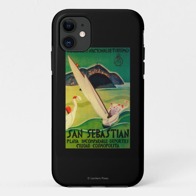 San Sebastian Vintage PosterEurope Case-Mate iPhone Case (Back)