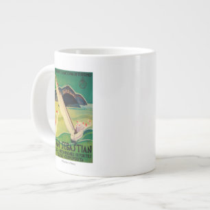 San Sebastian Vintage PosterEurope Giant Coffee Mug