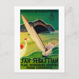San Sebastian Vintage PosterEurope Postcard