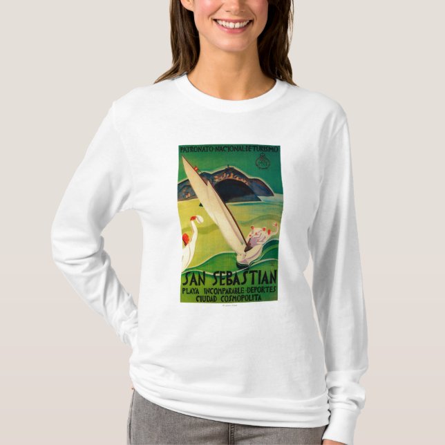 San Sebastian Vintage PosterEurope T-Shirt (Front)