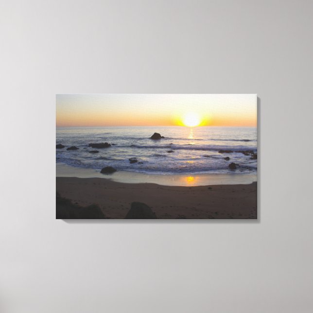 San Simeon Sunset 1 Canvas Print (Front)
