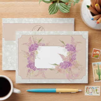 San Telmo Terracotta bow and Dusty rose bouquet Envelope