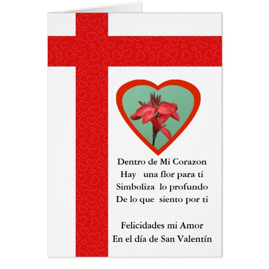 San Valentin Amor de mi Corazon Cards (Front)