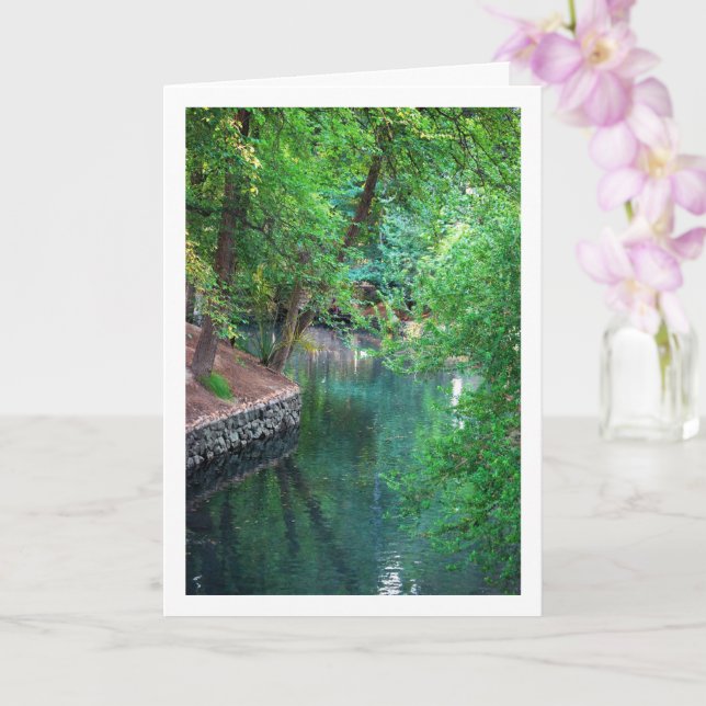 San Vicente de Lliria river lake in Valencia Spain Card (Orchid)