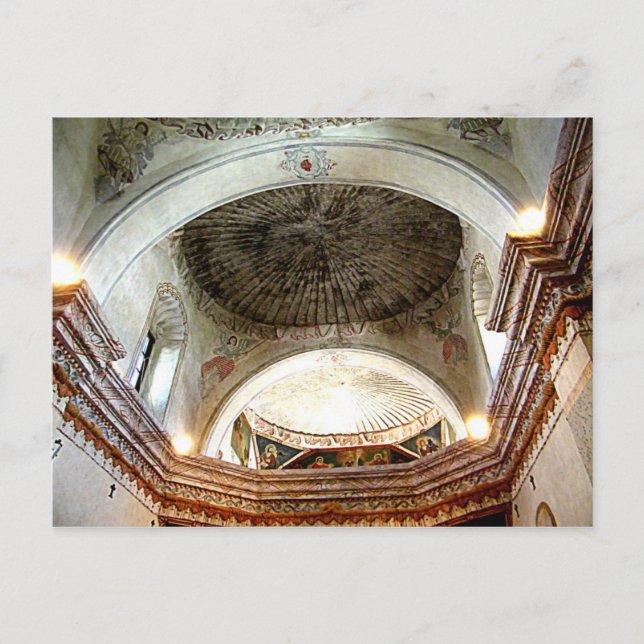 San Xavier church ceiling Postcard (Front)