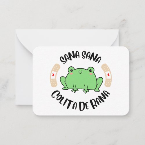 Sana Sana Colita de Rana Gift Enclosures Note Card