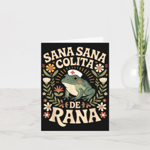 Sana sana colita de rana latino frog pediatric card