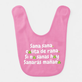 Sana Sana Colita de Rana Pink Baby Bib