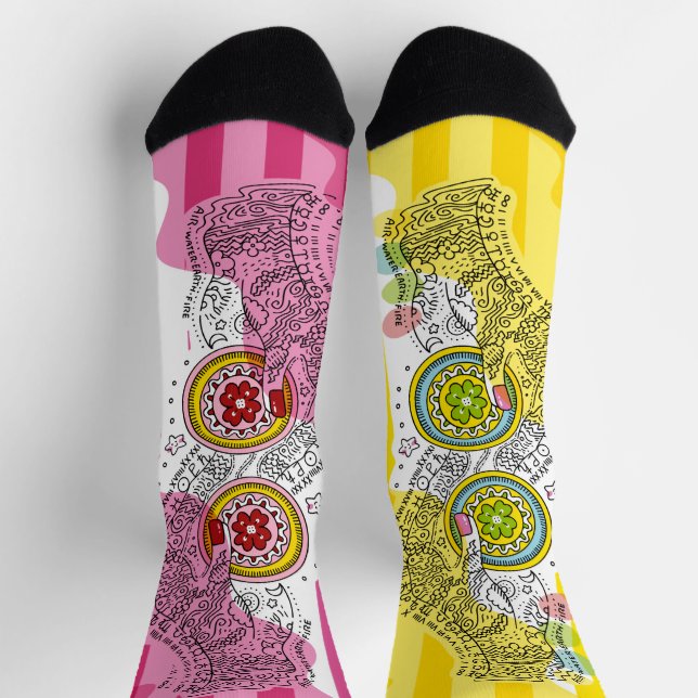 Sana Tarot - Two of Pentacles Socks (Top)
