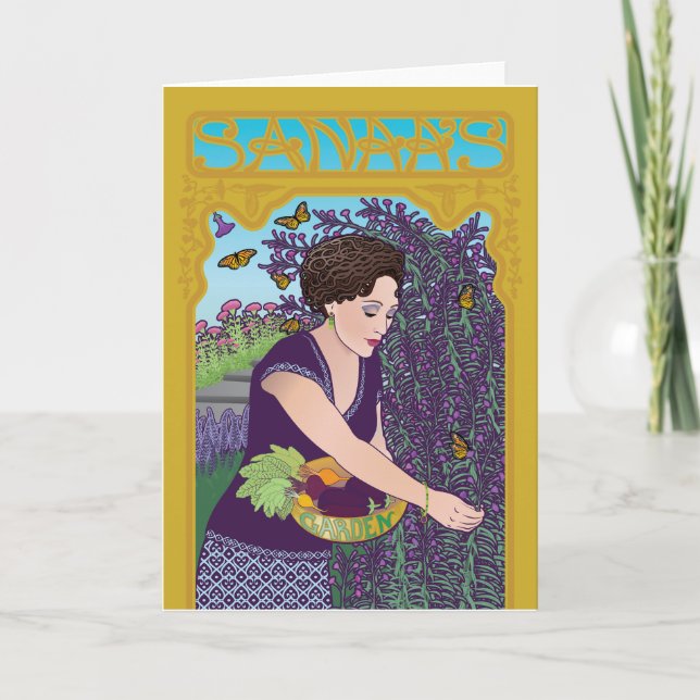 Sanaa's Garden Folded Note Card (Front)