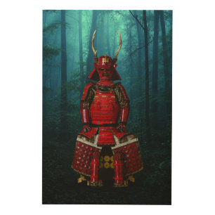 Sanada Yukimura Armor Wood Wall Art 24x36