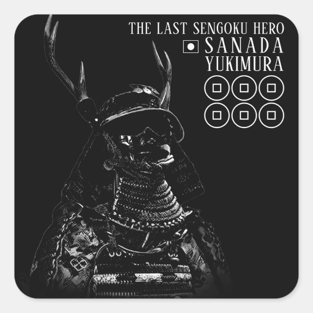 SANADA YUKIMURA (Dark ver.) Square Sticker (Front)