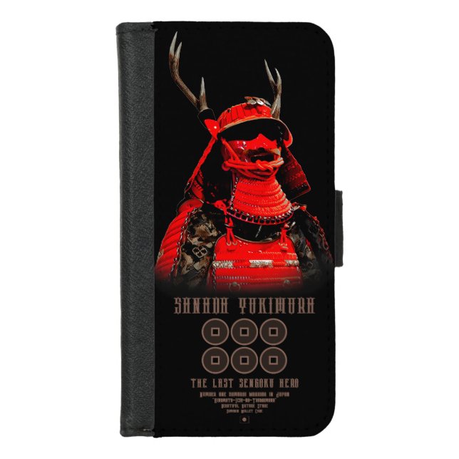 SANADA YUKIMURA (Red ver.) iPhoneウォレットケース iPhone Wallet Case (Front)