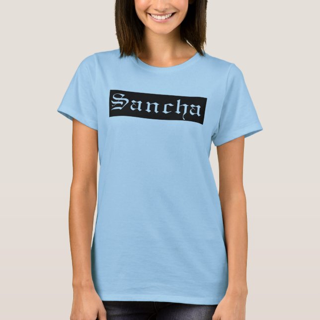 Sancha black T-Shirt (Front)
