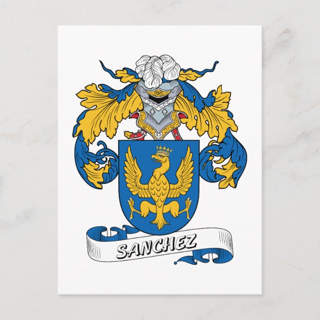 Sanchez Family Crest Postcard (Front)