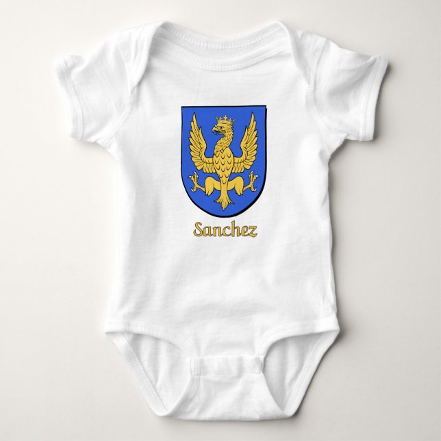 Sanchez Family Shield Baby Bodysuit (Front)