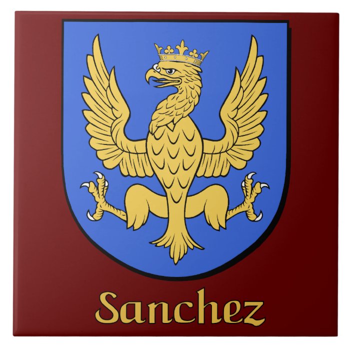 Sanchez Family Shield Decorative Tile