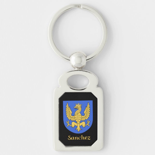 Sanchez Historical Shield Keychain (Front)