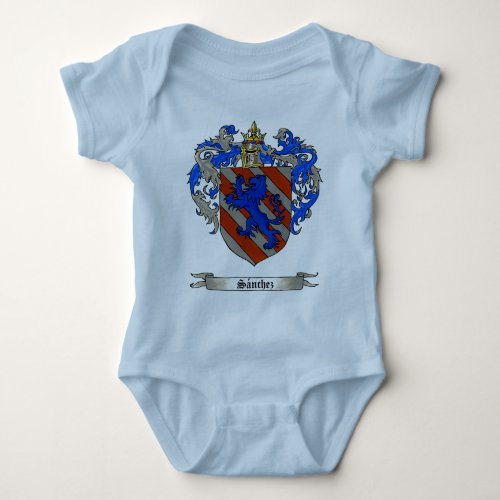 Sanchez of Asturias Coat of Arms Baby Bodysuit