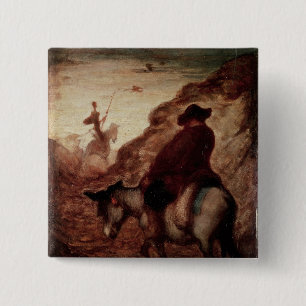 Sancho and Don Quixote, 19th century Button