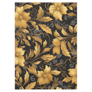Sanctuary and Self-Love Spa Baroque Gold Floral Tablecloth
