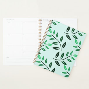 Sanctuary and Self-Love Spa Minimalist Green Leave Planner