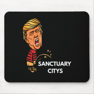 Sanctuary City Opponent Patriotic Law Enforcement Mouse Pad
