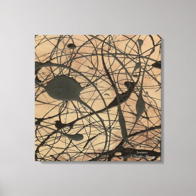 Sanctuary Pollock Inspired Abstract Canvas Print (Front)